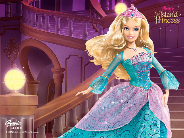 Barbie blue dress staircase purple free wallpaper - medium preview image
