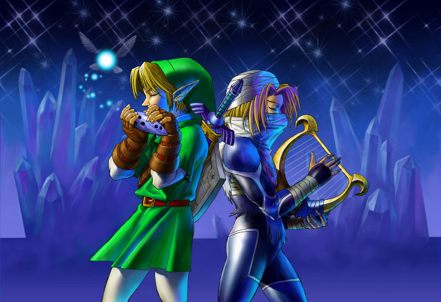 Couple people grass swords sky #2 free wallpaper - medium preview image