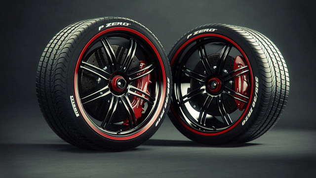 Black red wheels clock tower free wallpaper - medium preview image