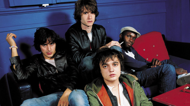 Young men couch blue walls free wallpaper - medium preview image