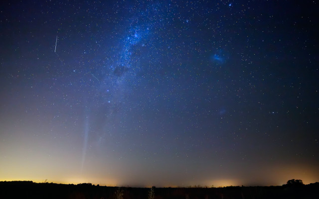 Night sky bright blue star free wallpaper - medium preview image