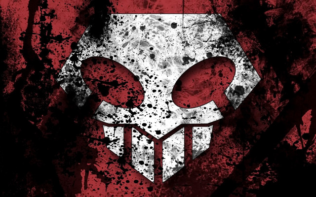 Skull red blood knife heart free wallpaper - medium preview image