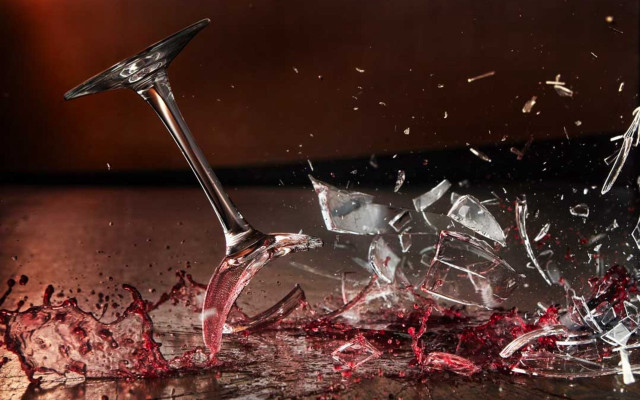 Smashed wine glass blood splash free wallpaper - medium preview image