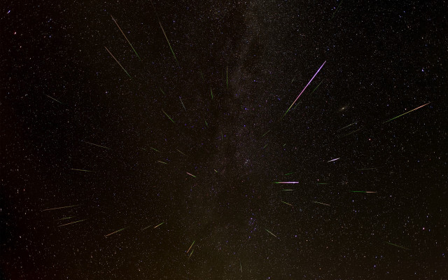 Starry sky night space aurora free wallpaper - medium preview image