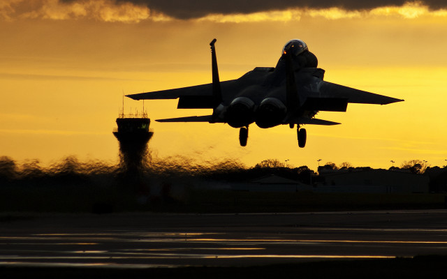 Jet takeoff dawn sunset matte free wallpaper - medium preview image
