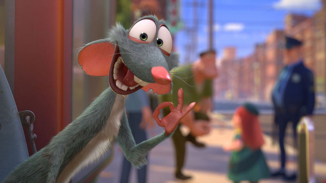 Cartoon mouse holding heart smiling free wallpaper - medium preview image