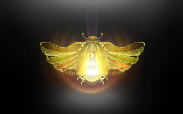 Yellow light bird holography bioluminescence free wallpaper - medium preview image