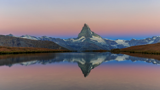 Mountain range reflection sunset pink #4 free wallpaper - medium preview image