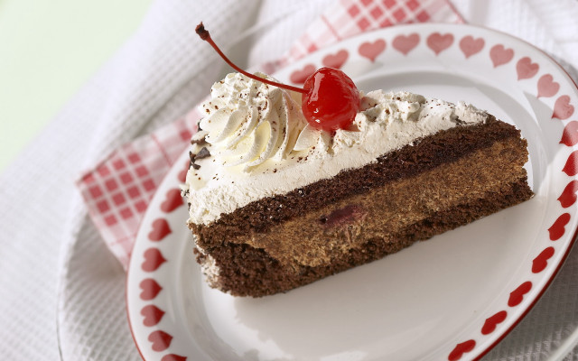 Decadent rococo pastel cake cherry free wallpaper - medium preview image
