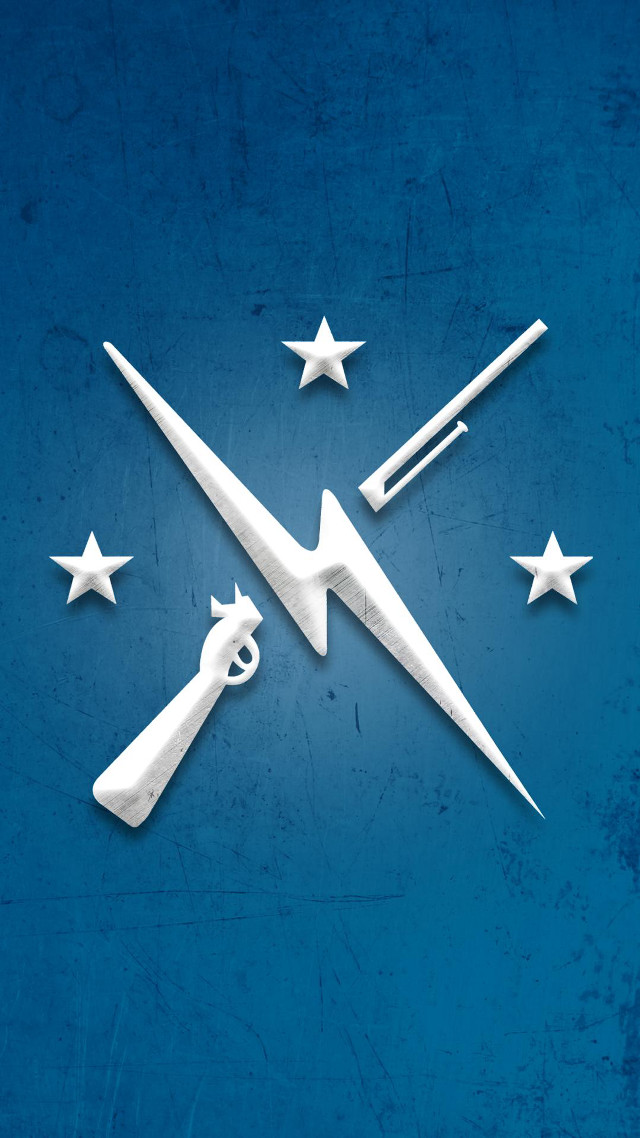 Scissors gun paper stars blue free wallpaper - medium preview image