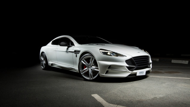 White sports car night parking #2 free wallpaper for desktop - medium preview image