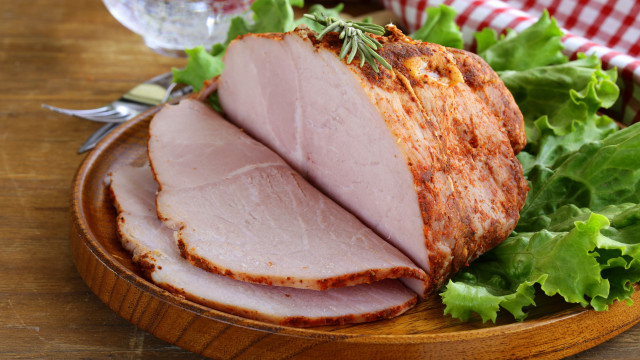 Plate meat greens table fork free wallpaper - medium preview image