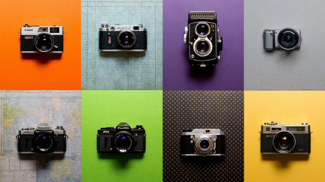 Cameras wall map lomography jigsaw free wallpaper - medium preview image