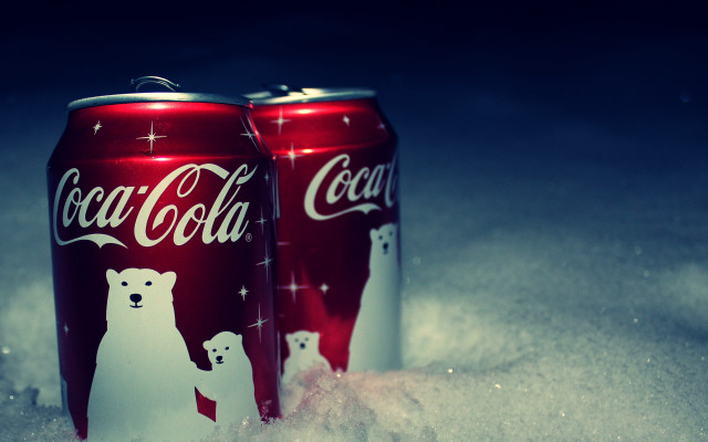 Coca cola cans polar bears free wallpaper - medium preview image