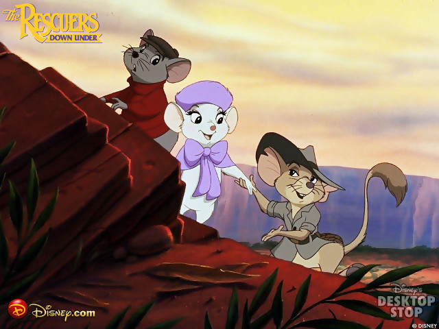 Mouse rat mountain sunset cartoon free wallpaper - medium preview image