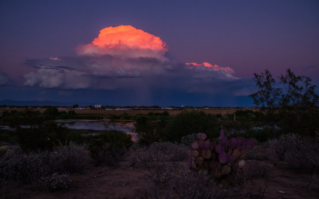 Large cloud dusk sunset colorful free wallpaper - medium preview image