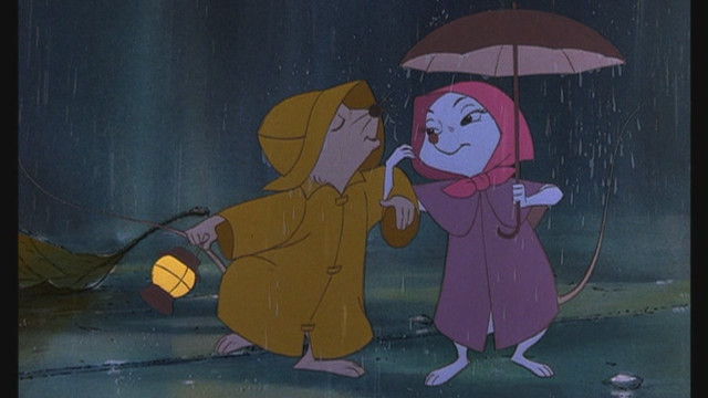 Cartoon character umbrella person raincoat free wallpaper - medium preview image