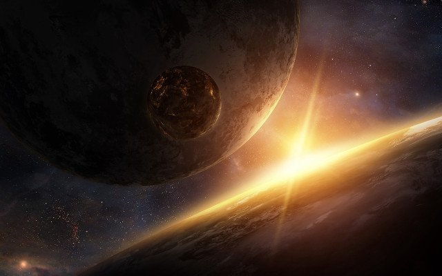 Distant star bright light space free wallpaper - medium preview image