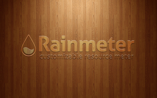 Wooden wall rainmeter logo wooden free wallpaper - medium preview image