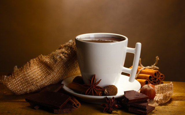 Coffee cinnamon spices saucer burlocks free wallpaper - medium preview image