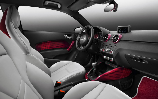 Red white interior black dashboard free wallpaper - medium preview image