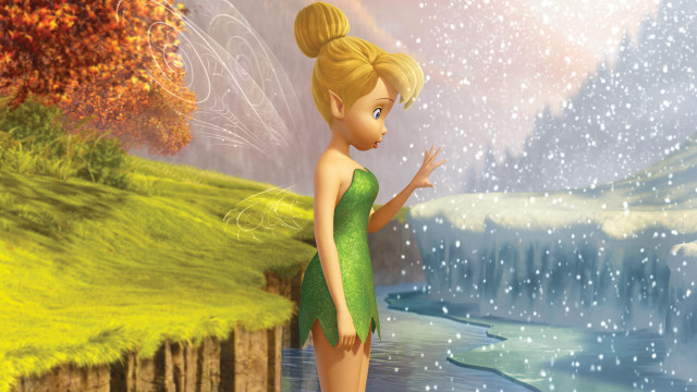 Woman green dress waterfall fairy free wallpaper - medium preview image