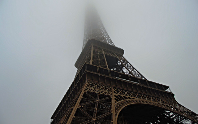 Tall tower foggy sky brassai free wallpaper - medium preview image