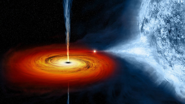 Blackhole reddisk aurora astronaut milkyway free wallpaper - medium preview image