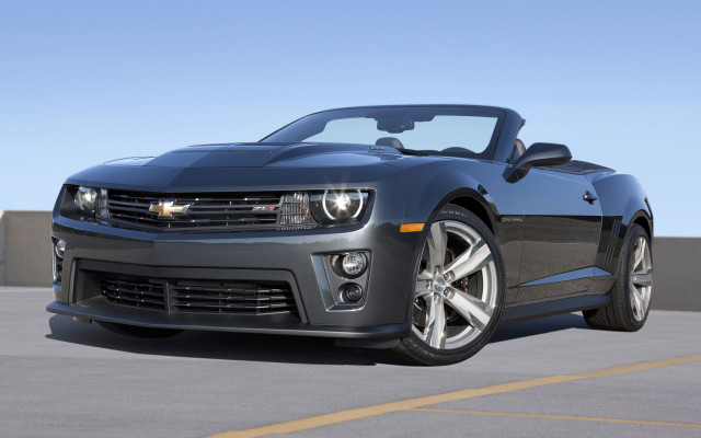 Gray chevrolet camaro convertible parking free wallpaper - medium preview image
