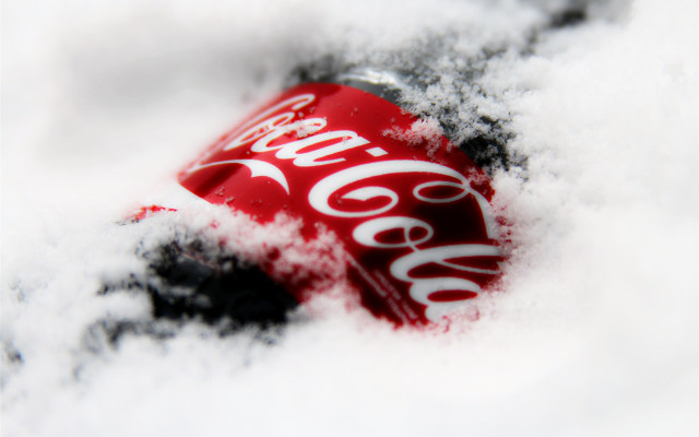 Coca cola buried snow winter free wallpaper - medium preview image
