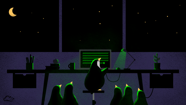 Computer desk monitor cat window free wallpaper - medium preview image
