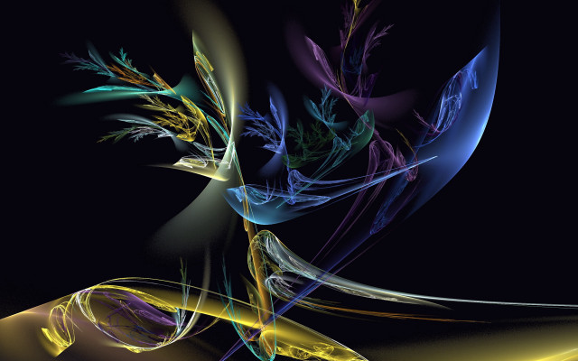Colorful abstract black yellow blue #2 free wallpaper - medium preview image