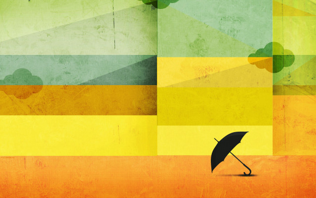 Umbrella colorful trees clouds grungy free wallpaper - medium preview image