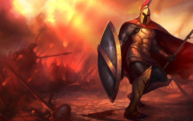 Armor sword shield fire sky free wallpaper - medium preview image