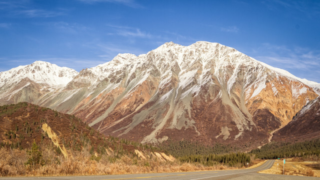 Mountain road clouds trees sky #3 free wallpaper - medium preview image