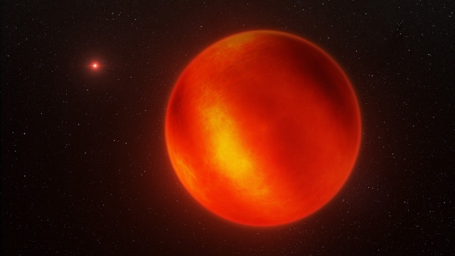 Red planet starry sky orange free wallpaper - medium preview image