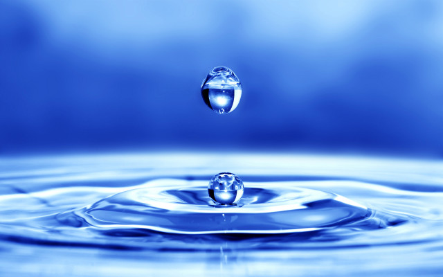 Water drop blue liquid bubbles free wallpaper - medium preview image
