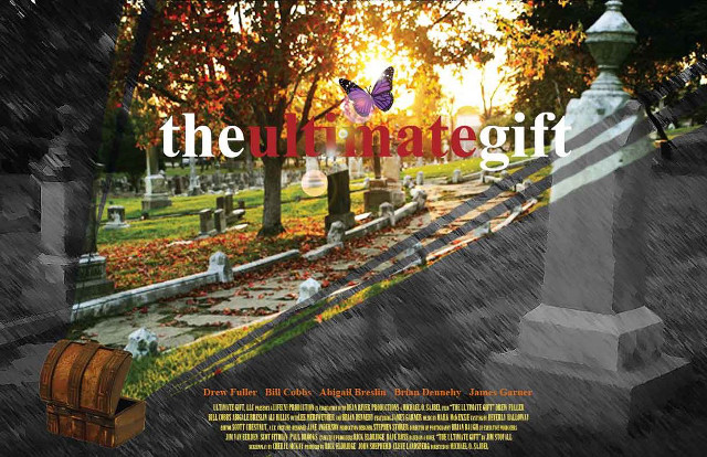 Cemetery wooden barrel butterfly flying free wallpaper - medium preview image