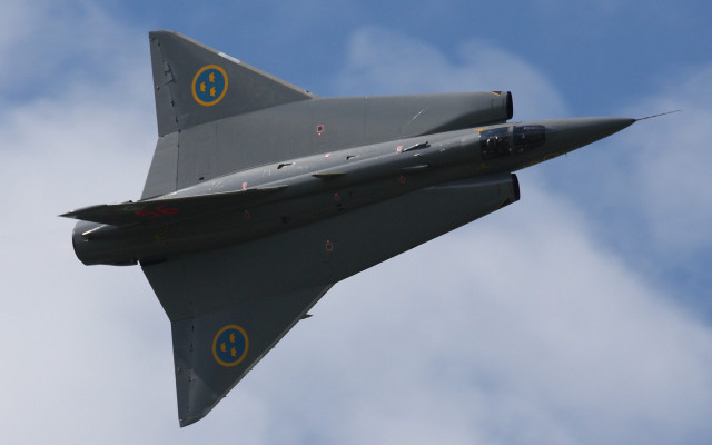 Fighter jet smiley cloudy sky free wallpaper - medium preview image