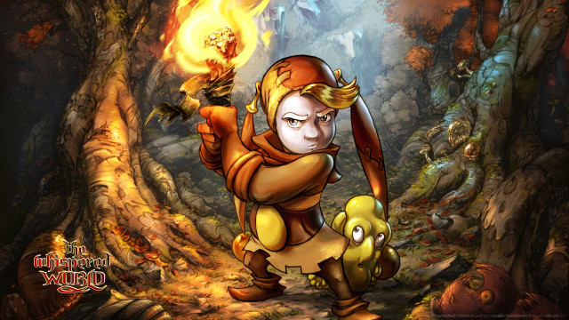 Cartoon character holding fire forest free wallpaper - medium preview image