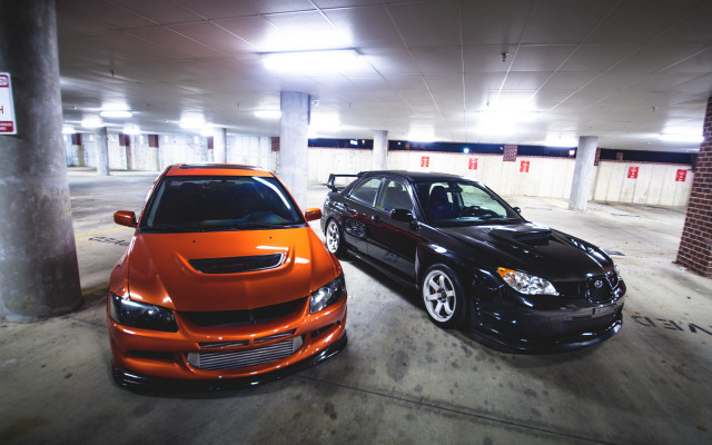 Parking garage cars red light #2 free wallpaper - medium preview image