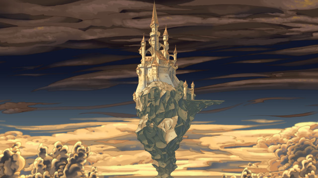 Castle sky clouds background foreground free wallpaper - medium preview image
