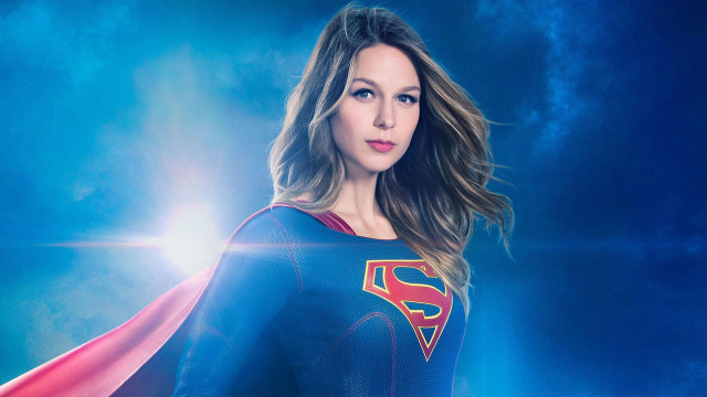 Woman superman costume blue sky free wallpaper - medium preview image
