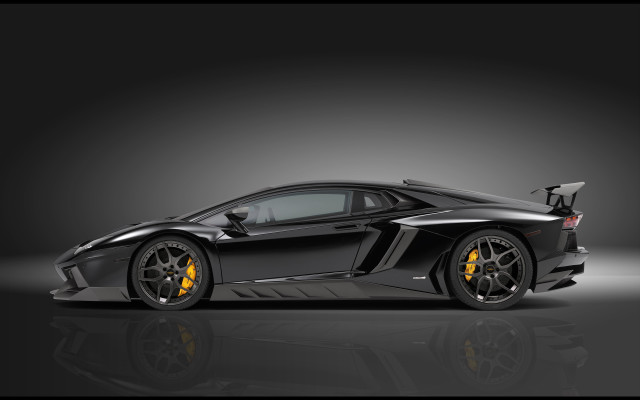 Black sports car yellow wheels #3 free wallpaper for desktop - medium preview image