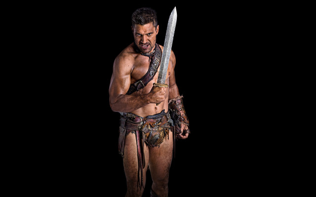 Man sword costume beard muscular free wallpaper - medium preview image