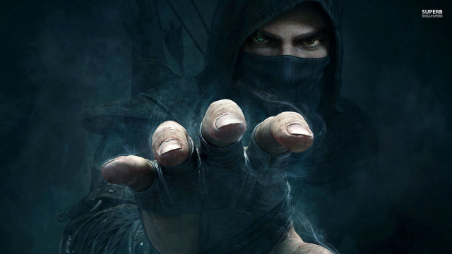 Man black hoodie hands up free wallpaper - medium preview image