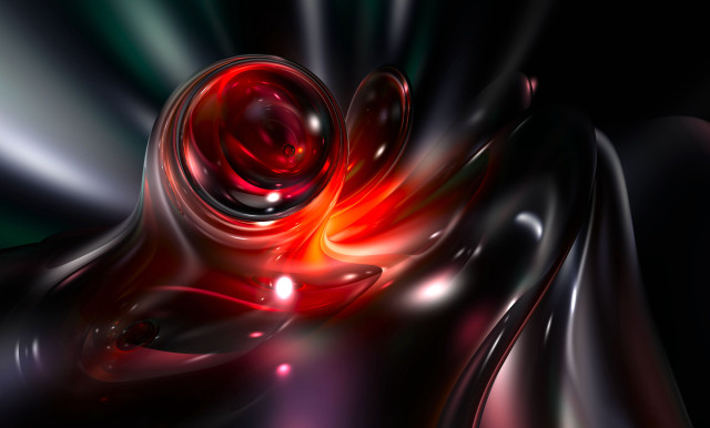 Red black abstract raytraced eye free wallpaper - medium preview image