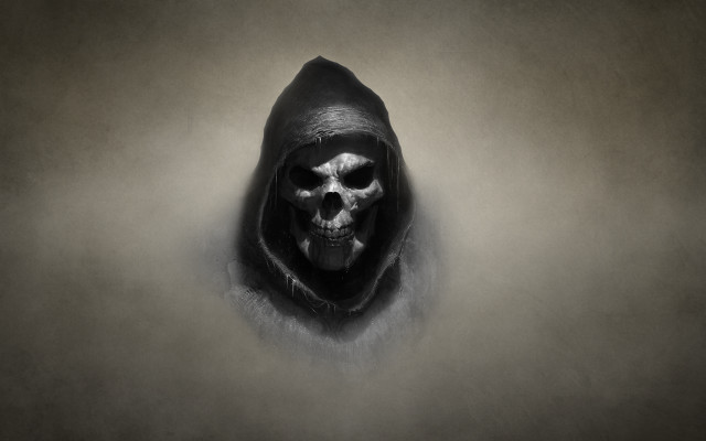 Skull hooded jacket gothic detailed free wallpaper - medium preview image