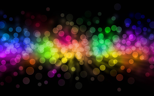 Blurry colorful bokeh city lights free wallpaper - medium preview image