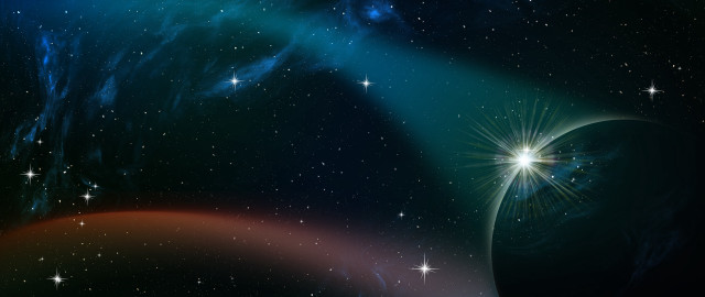 Space star background astronaut aurora free wallpaper - medium preview image